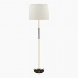 Brass and Black Standing Lamp