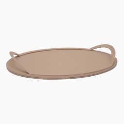 Oval Leather Tray