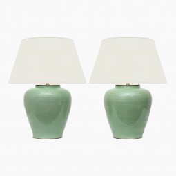Medium Green Ceramic Table Lamps