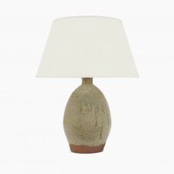 Green Drip Glazed Terra Cotta Table Lamp