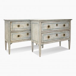 Pair Rustic of Painted Italian Commodes