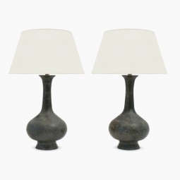 Pair of Bronze Table Lamps