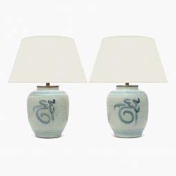 Pair of Ming Style Table Lamps