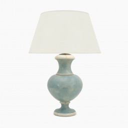 Large Light Blue and White Lamp