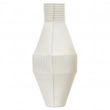 White Porcelain Corrugated Vase