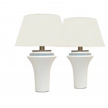 Flared White Porcelain Table Lamps