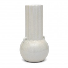 White Crackle Glazed Vase