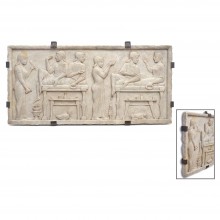 Italian Carved Marble Bas Relief Frieze