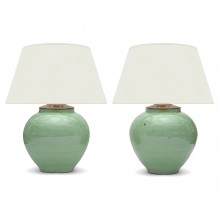 Medium Green Ceramic Table Lamps