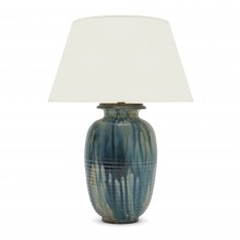 Blue Drip Glazed Table Lamp