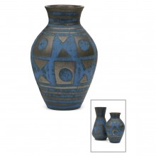 Blue and Black Ceramic Vase