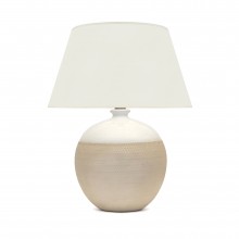 White and Beige Ceramic Lamp