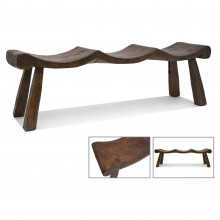 Hand Carved Suar Wood Bench