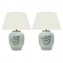 Pair of Ming Style Table Lamps