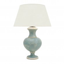 Large Light Blue and White Lamp