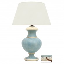 Light Blue and White Lamp