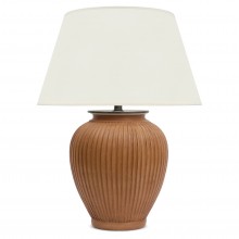 Ribbed Terra Cotta Table Lamp