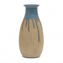 Stoneware Vase with Drip Glaze