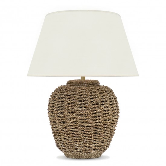 Sea Grass Covered Table Lamp