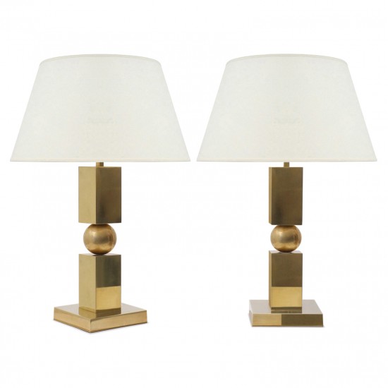 Brass Column Lamps