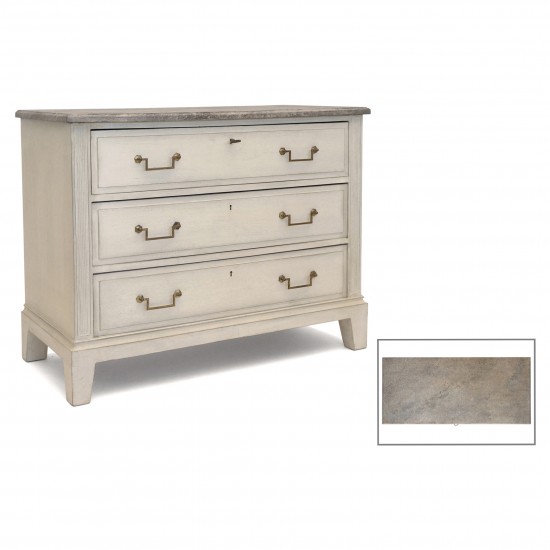 Cream Painted Three Drawer Commode