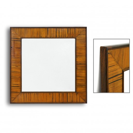 Palm Wood and Rosewood Mirror