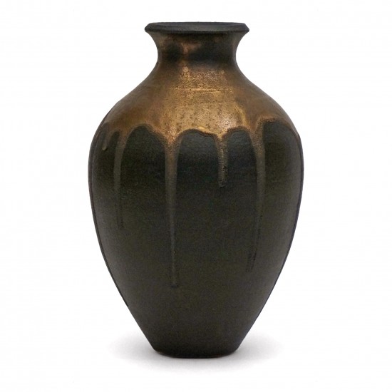 Black and Bronze Ceramic Vase