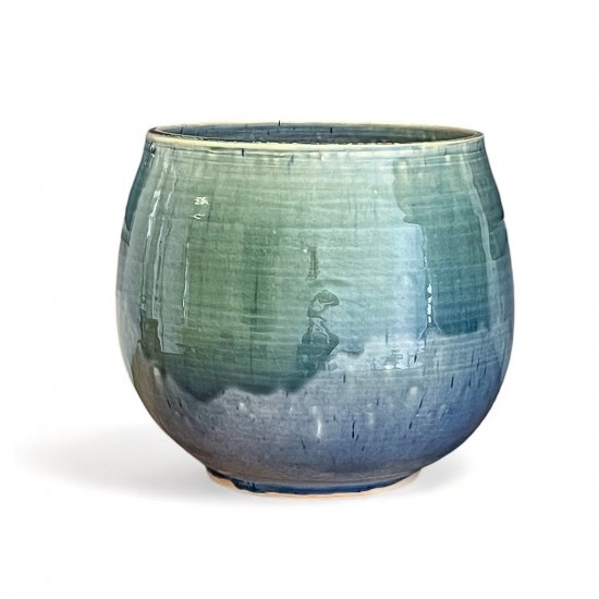 Green Drip Glaze Plant Pot