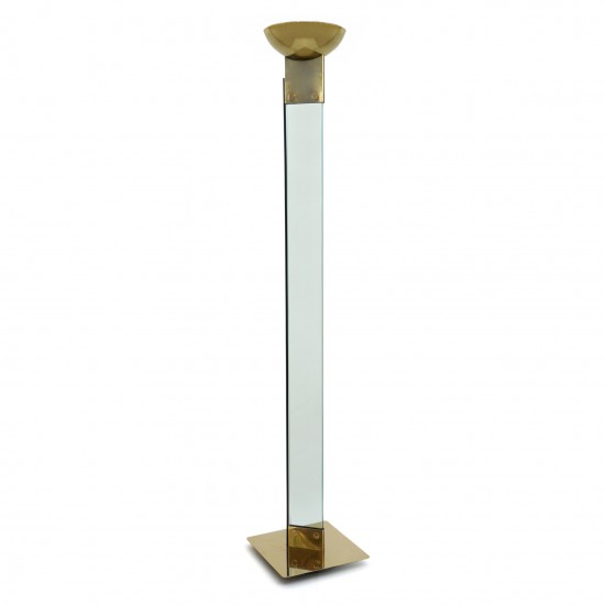 Brass and Glass Torchiere