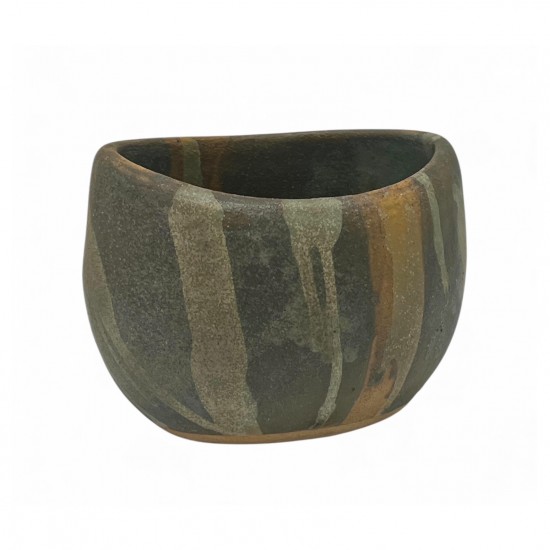 Drip Glazed Stoneware Bowl