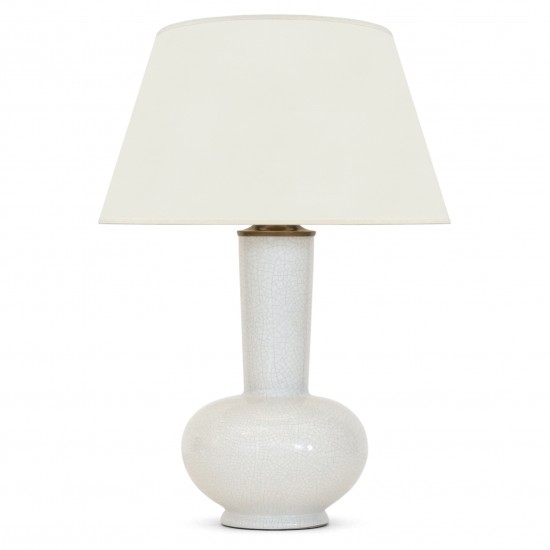 White Crackle Lamp