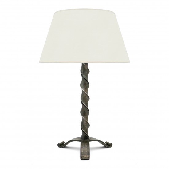 Polished Steel Twist Lamp