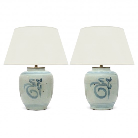 Pair of Ming Style Table Lamps