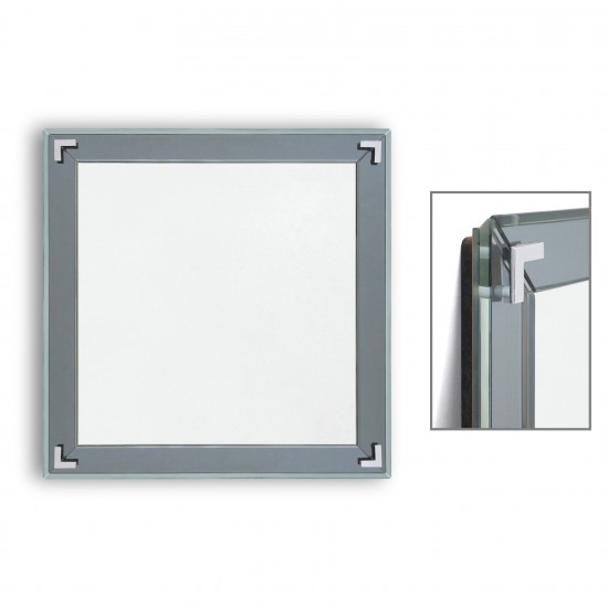 Square Italian Mirror with Mirrored Borders