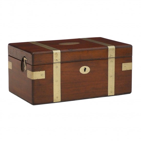 Mahogany Box with Brass Banding